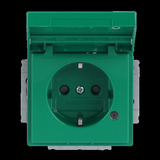 Busch-Jaeger Schutzkontaktsteckdose Einsatz Typ F grün, Retail
