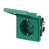 Busch-Jaeger Schutzkontaktsteckdose Einsatz Typ F grün, Retail
