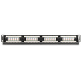 Digitus CAT 6, Klasse E Patchpanel, 24 Port schwarz, 1 HE