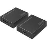 Digitus HDMI KVM Extender Set, HDMI Verlängerung schwarz, 4K/30Hz