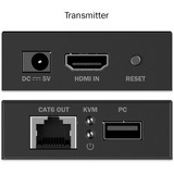 Digitus HDMI KVM Extender Set, HDMI Verlängerung schwarz, 4K/30Hz