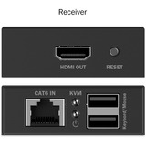 Digitus HDMI KVM Extender Set, HDMI Verlängerung schwarz, 4K/30Hz