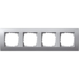 Gira Abdeckrahmen vierfach mit Zwischenrahmen aluminium, Retail