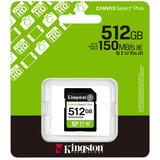 Kingston Canvas Select Plus 512 GB SDXC, Speicherkarte UHS-I U3, Class 10, V30