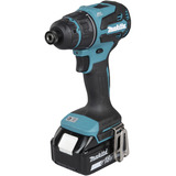 Makita Akku-Bohrschrauber mit Wechselkopfsystem DDF491ZJ01, 18Volt blau/schwarz, ohne Akku und Ladegerät, mit vier verschiedenen Aufsätzen