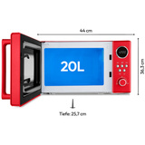 Medion MD15000 Retro, Mikrowelle rot