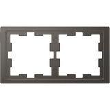 Merten Rahmen zweifach für Senkrecht- und Waagerechtmontage aus lackiertem Thermoplast anthrazit, Retail