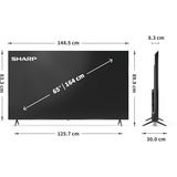 SHARP 65HM5745E, QLED-Fernseher 164 cm (65 Zoll), schwarz, UltraHD/4K, Triple Tuner