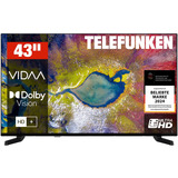 Telefunken D43U790B2CW, LED-Fernseher 108 cm (43 Zoll), schwarz, UltraHD/4K, Tripple-Tuner, SmartTV, VIDAA-Betriebssystem