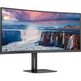 AOC CU34V5C/BK, LED-Monitor 86.4 cm (34 Zoll), schwarz, WQHD, VA, HDMI, DisplayPort, FreeSync, 100Hz Panel