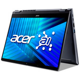 Acer TravelMate P4 Spin (TMP414RN-55-TCO-73DM), Notebook dunkelblau, Intel® Core™ Ultra 7 255U, Intel® Graphics, 32 GB DDR5, 1 TB (1 TB SSD), Windows 11 Pro