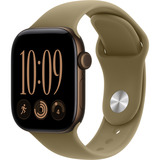 Apple Watch Series 12, Smartwatch bronze, Aluminium, 42 mm, Sportarmband Oliv M/L