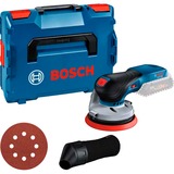 Bosch Akku-Exzenterschleifer GEX 18V-125 Professional + M480 Starter-Set blau/schwarz, ohne Akku und Ladegerät, in L-BOXX