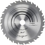Bosch PRO Wood Kreissägeblatt, Ø 165mm, 24Z Bohrung 20mm, für Handkreissägen