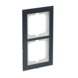 Busch-Jaeger Abdeckrahmen 2-fach, Abdeckung grau, Retail