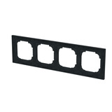 Busch-Jaeger Abdeckrahmen vierfach, Abdeckung schwarz, Retail