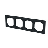 Busch-Jaeger Abdeckrahmen vierfach, Abdeckung schwarz, Retail