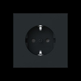 Busch-Jaeger Schutzkontakt Steckdose Safety Plus mit erhöhtem Berührungsschutz schwarz, Retail