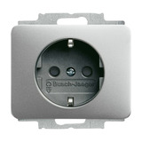 Busch-Jaeger Steckdosen-Einsatz mit erhöhtem Berührungsschutz, Schutzkontakt, 16 Ampere, 250 Volt titan, Retail