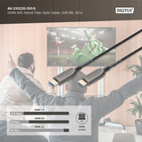 Digitus HDMI AOC Hybrid Glasfaserkabel, UHD 8K schwarz, 30 Meter