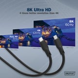 Digitus USB4 Gen 3x2 Silikon-Anschlusskabel USB-C > USB-C schwarz, 1 Meter, PD, Laden mit bis zu 240 Watt