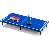 Donic-Schildkröt Tischtennis-Mini-Tisch-Set, Fitnessgerät blau