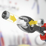 KNIPEX TwinGrip Frontgreifzange 82 02 150 rot/blau, Länge 150mm