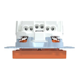 Merten Schutzkontaktsteckdose mit erhöhtem Berührungsschutz und Schriftfeld orange, Retail