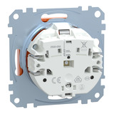 Merten Schutzkontaktsteckdose mit erhöhtem Berührungsschutz und Schriftfeld orange, Retail