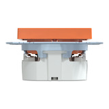 Merten Schutzkontaktsteckdose mit erhöhtem Berührungsschutz und Schriftfeld orange, Retail