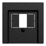 Merten Zentralplatte schwarz matt für Telekommunikations-Anschlussdosen TAE Audio USB schwarz (matt), Retail