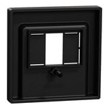 Merten Zentralplatte schwarz matt für Telekommunikations-Anschlussdosen TAE Audio USB schwarz (matt), Retail