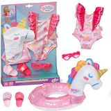 ZAPF Creation BABY born® Schwimm-Set Einhorn 43cm, Puppenzubehör 