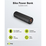 goobay Bike-Powerbank 5.0 schwarz, 5.000 mAh, Power Delivery, Quick Charge