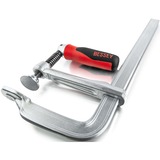 BESSEY Original Ganzstahl-Schraubzwinge GZ60-12KG silber/rot, 600 / 120, mit Klappgriff