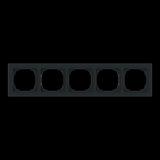 Busch-Jaeger Abdeckrahmen 5-fach schwarz, Retail