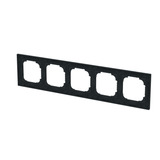 Busch-Jaeger Abdeckrahmen 5-fach schwarz, Retail