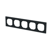 Busch-Jaeger Abdeckrahmen 5-fach schwarz, Retail