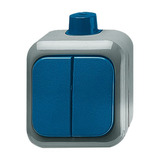 Busch-Jaeger Serienschalter mit Wippe und Komplettgehäuse Aufputz Retail