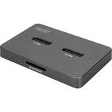 Digitus Dual M.2 NVM SSD Docking Station, Dockingstation schwarz, USB-C, M2 SSD, SD-E