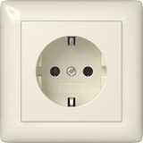 Gira Schutzkontaktsteckdose Typ F mit Vollplatte für Einzelmontage weiß, Retail