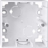 Merten Aufputzgehäuse 1-fach, mit Kanaleinführung und Kabeleinführung, glänzend weiß (glänzend), Retail