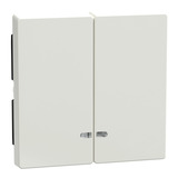 Merten Doppelwippe mit Kontrollfenster für Serien- und Doppeltaster-Einsatz, glänzend weiß (glänzend), Retail