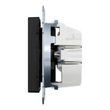 Merten Steckdose Schutzkontakt Typ F mit Steckklemmen, Unterputz, 16 Ampere, 250 Volt schwarz (matt), Retail