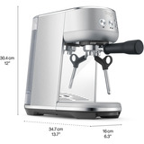 Sage the Bambino Siebträgermaschine SES450BSS4EEU1, Espressomaschine edelstahl (gebürstet), 1.600 Watt