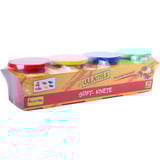 VEDES Knete 4er Set Grundfarben 560 Gramm, Kneten rot