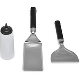 Weber Grillplatten-Starter-Set, 3-teilig, Wender edelstahl/schwarz, 2 Wender, 1 Marinadenflasche