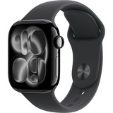Apple Watch Series 11, Smartwatch schwarz (glänzend), Aluminium, 42 mm, Sportarmband schwarz M/L, Cellular