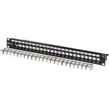 Digitus Modulares Patchpanel, 24-Port, bestückt mit 24x DN-93615 schwarz, 1 HE, Rack Mount, geschirmt