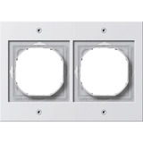 Gira Abdeckrahmen 2-fach Rahmen TX44, Abdeckung weiß, Retail